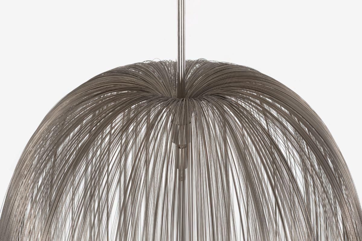Harry Bertoia Hanging Willow Chandelier, 1968 In Good Condition For Sale In Chicago, IL