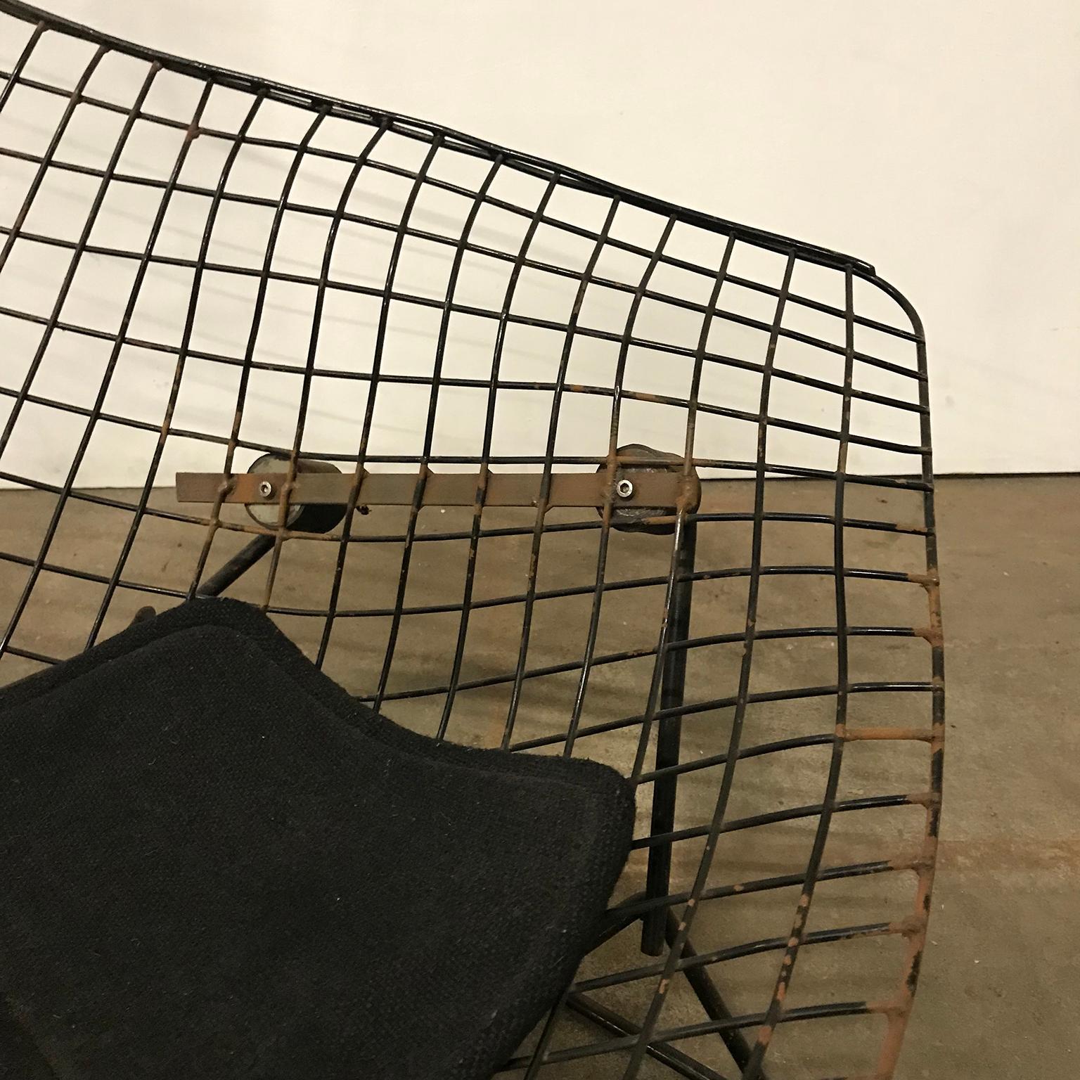 1952, Harry Bertoia for, Knoll International, Large Bird Chair in Black For Sale 10