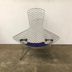Vintage Harry Bertoia for Knoll International Large Chrome Bird Chair