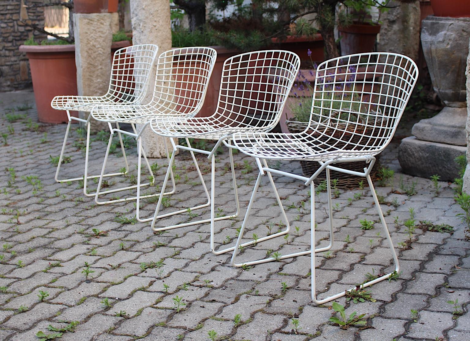 white bertoia chair