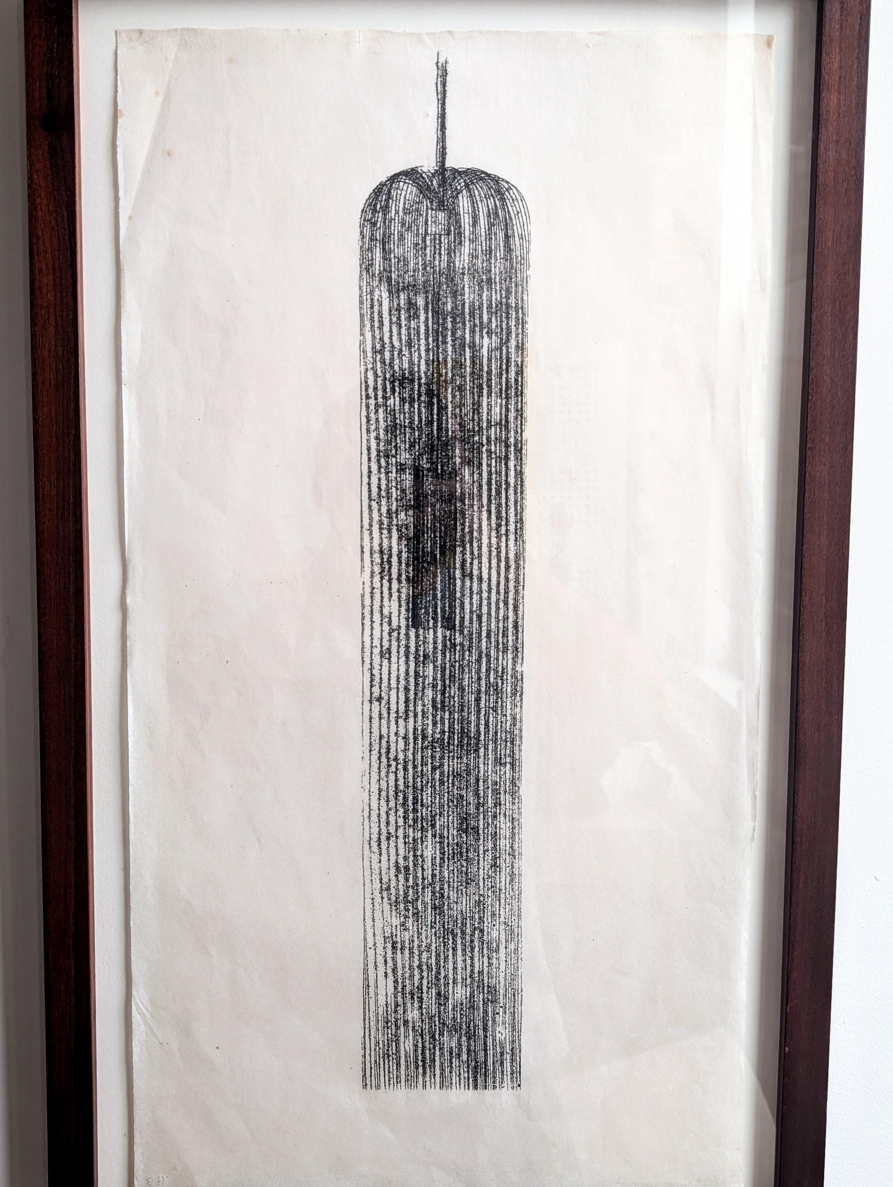 XX secolo Harry Bertoia Monotipo su carta di riso 