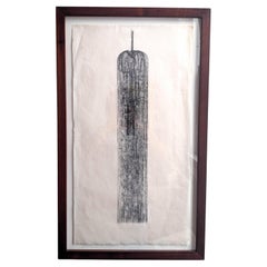 Harry Bertoia Monotipo sobre papel de arroz "1880", Firmado