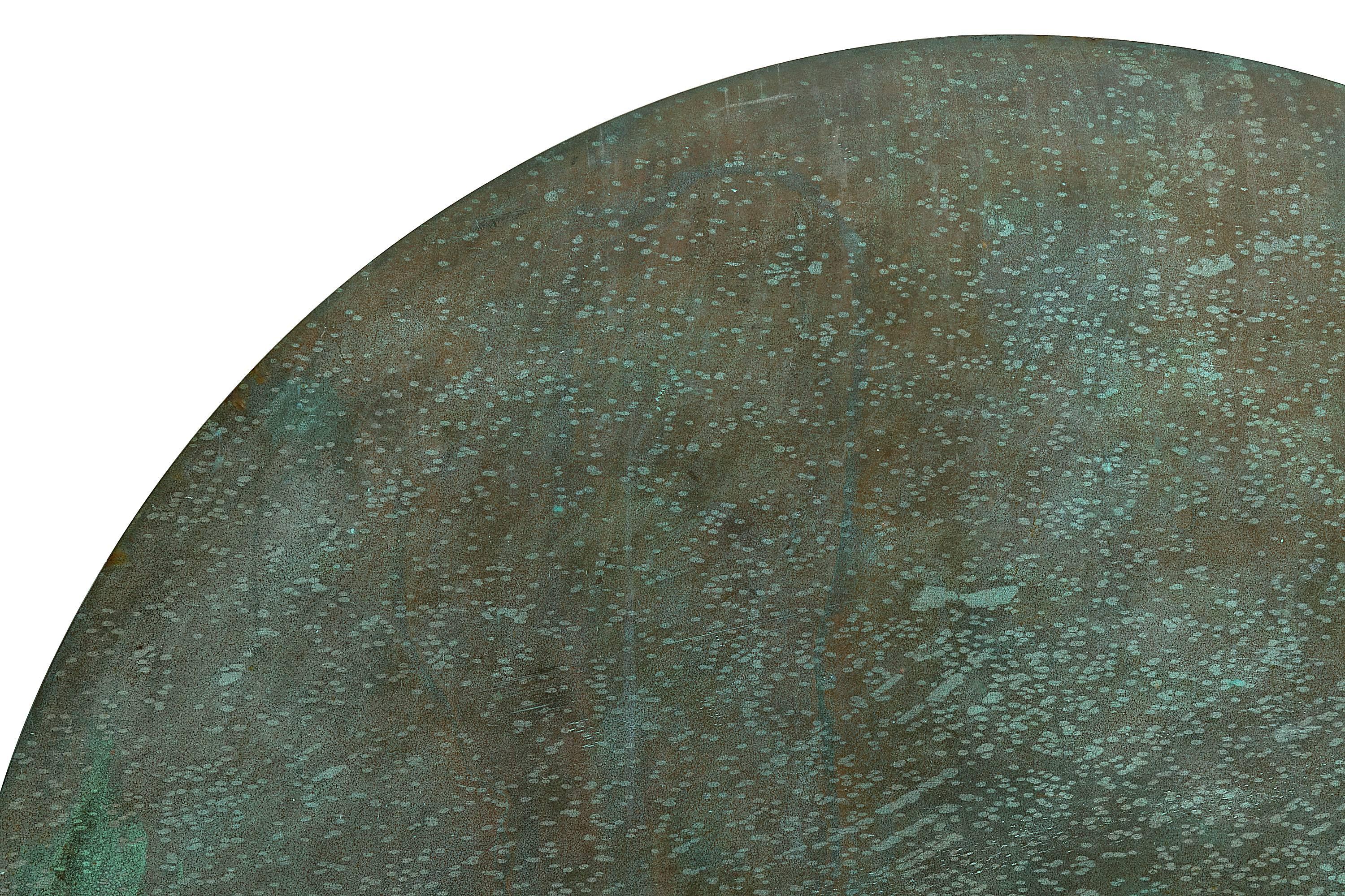 Late 20th Century Harry Bertoia Patinated Solid Bronze Gong Sculpture, USA, 1970s