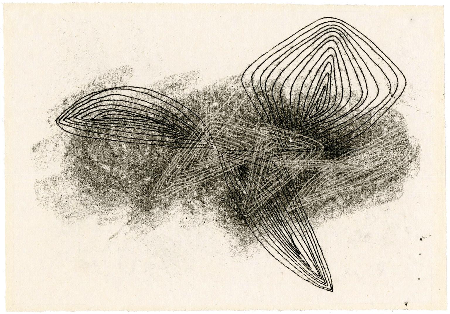 Harry Bertoia Abstract Print - Bertoia 'Untitled Abstraction'