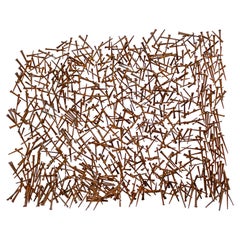 Escultura de uñas abstracta brutalista al estilo de Harry Bertoia