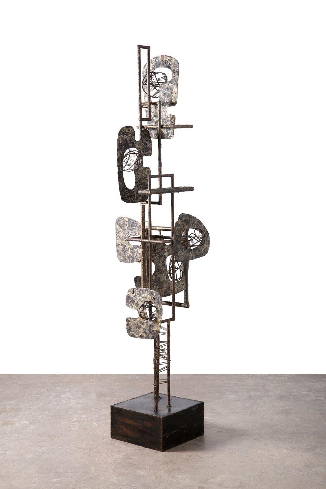 Harry Bertoia Abstract Sculpture - Brutalist Free Standing Sculpture by Stuart Matthews