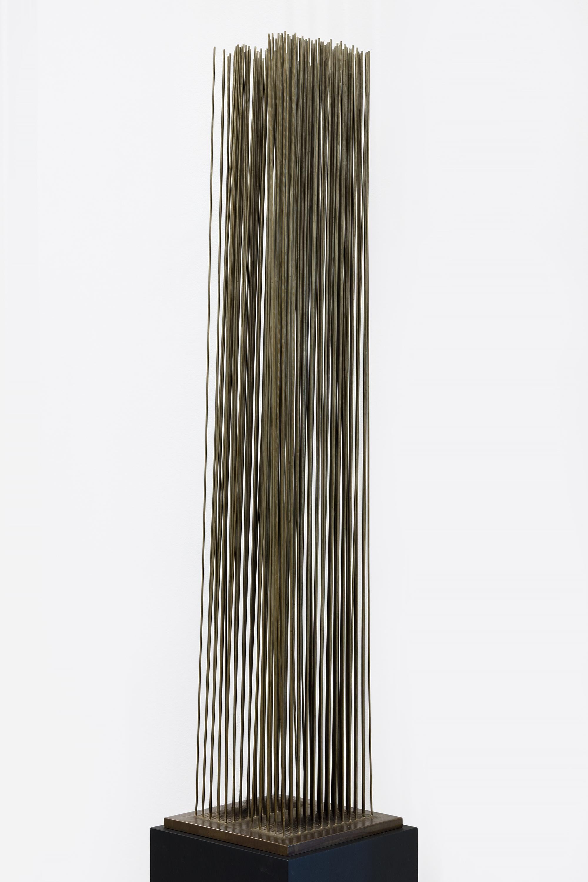 Untitled (Sounding Sculpture) - Gold Abstract Sculpture by Harry Bertoia
