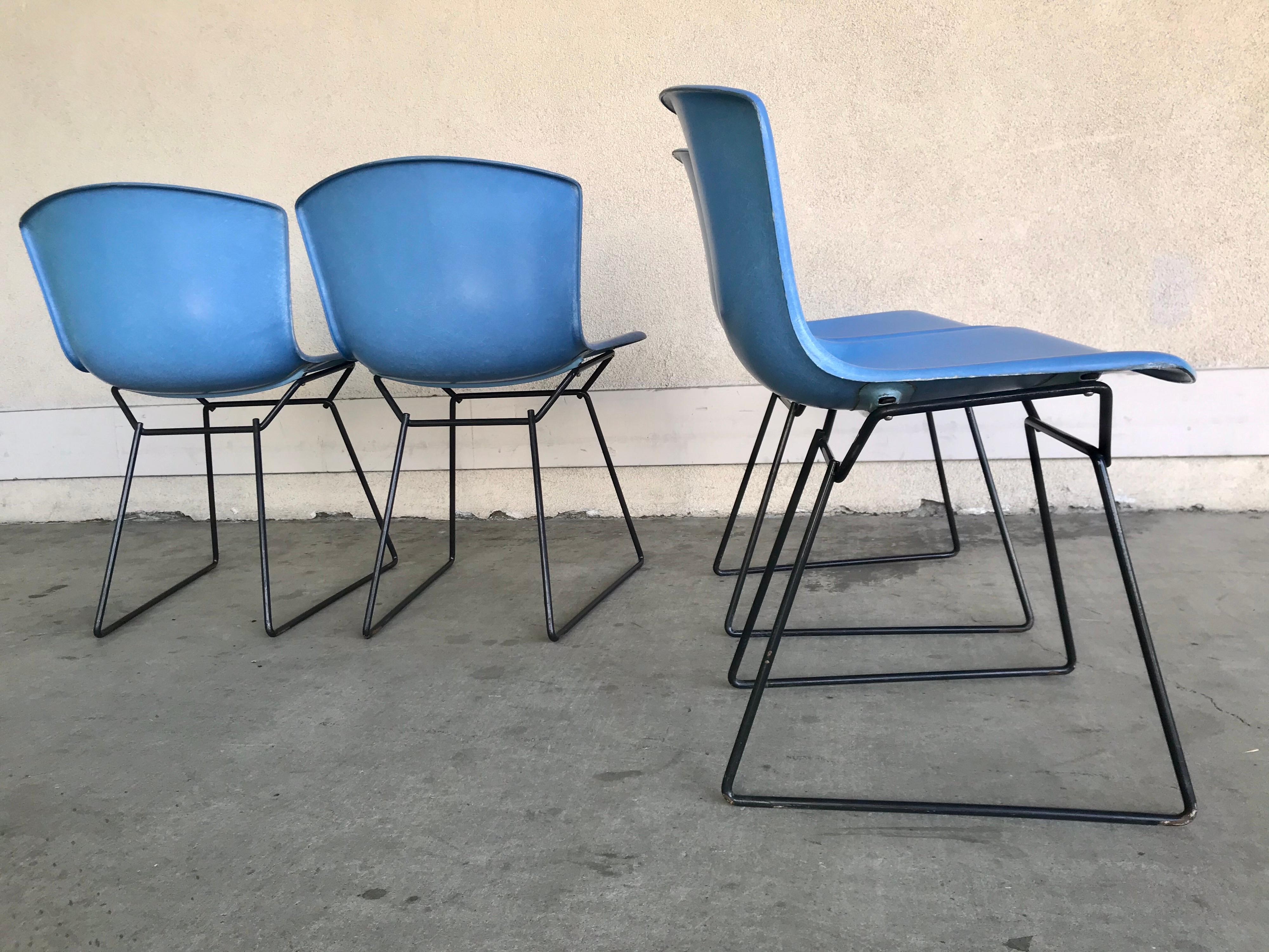 Harry Bertoia - Ensemble de quatre chaises Knoll, années 1960 3