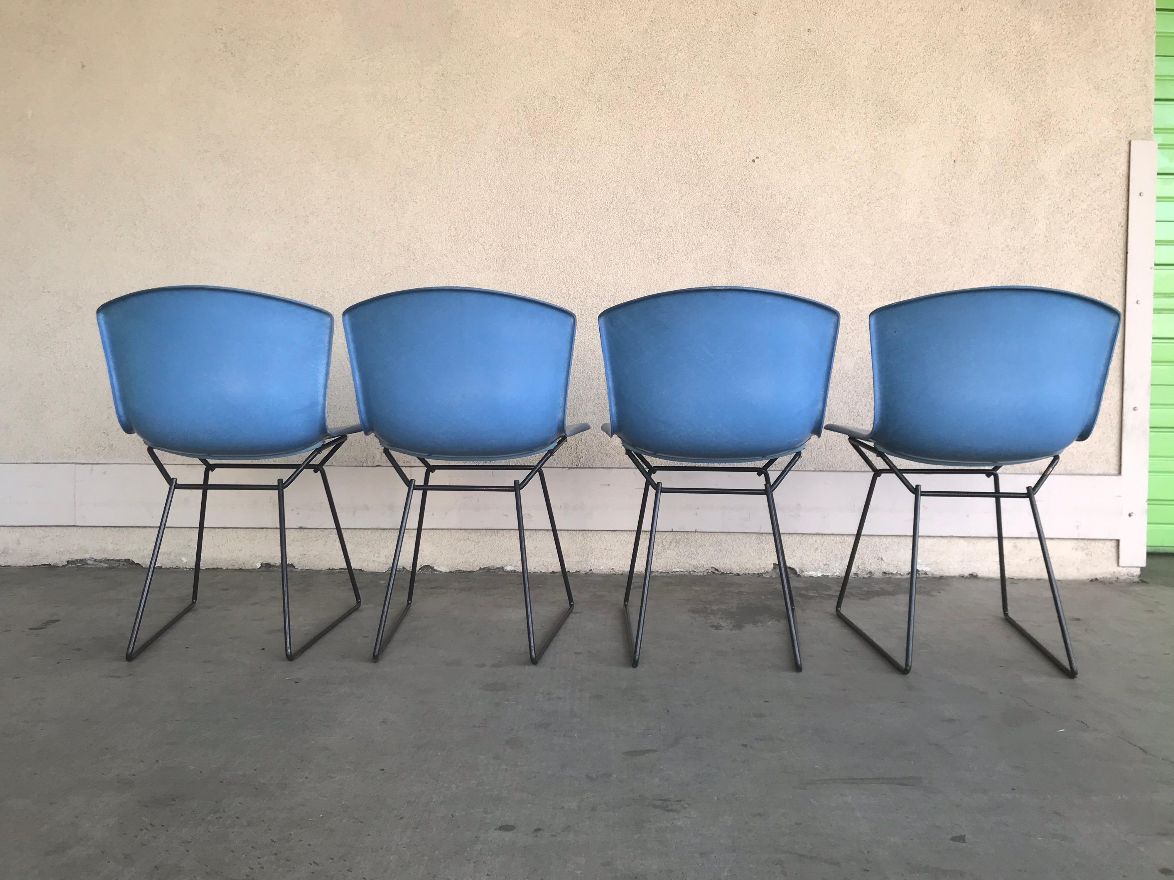 20th Century Harry Bertoia Set of Four Knoll Chairs, 1960's