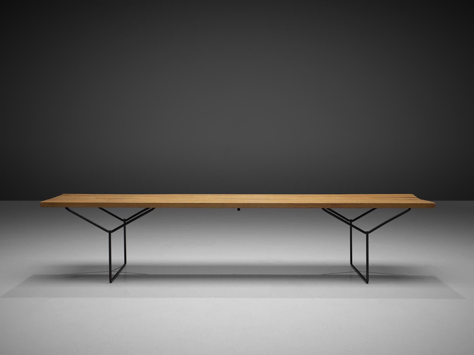 Mid-Century Modern Harry Bertoia Slat Bench for Knoll
