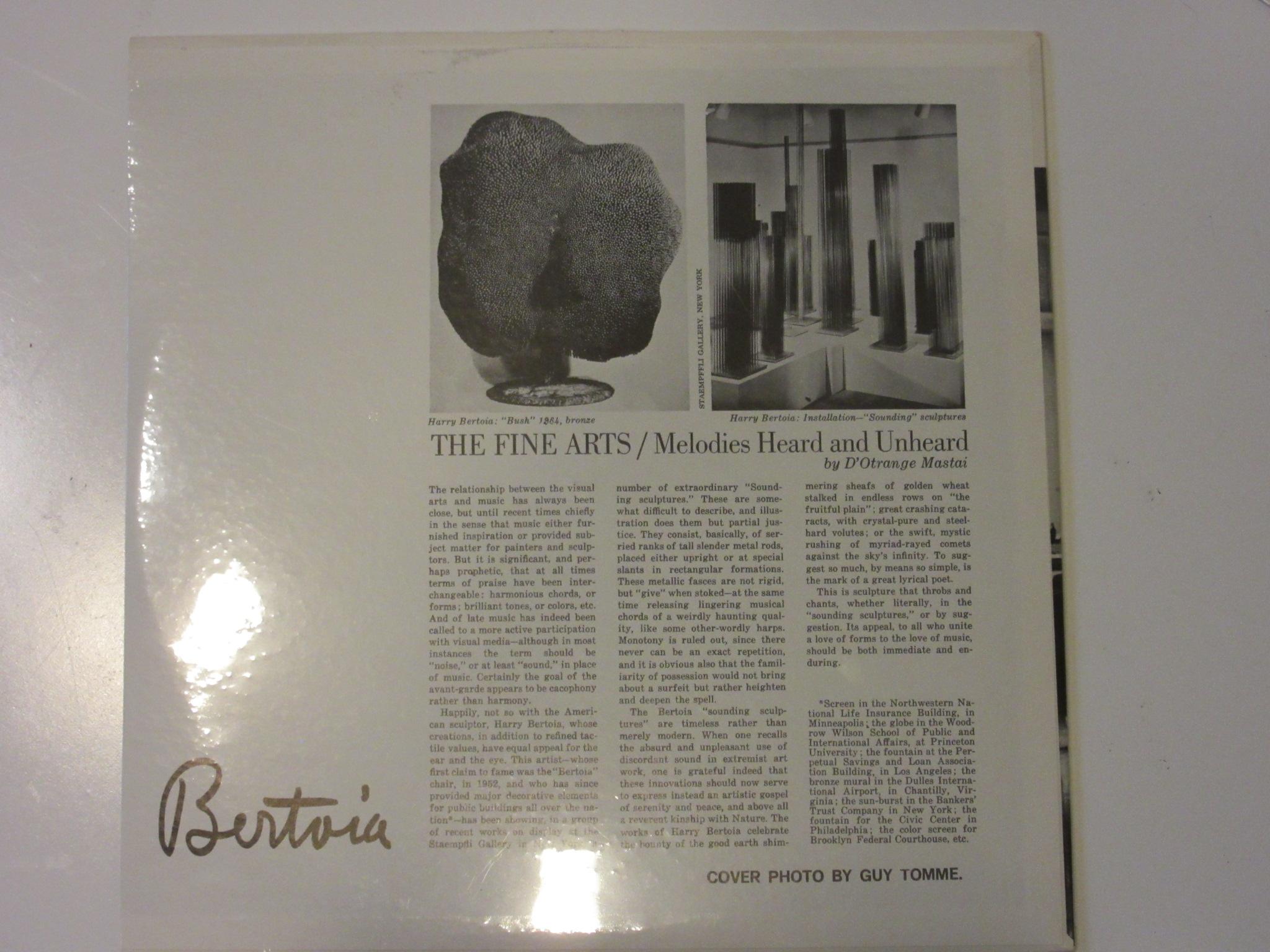 Harry Bertoia Sonambient Sculpture Sound Record Collection 3