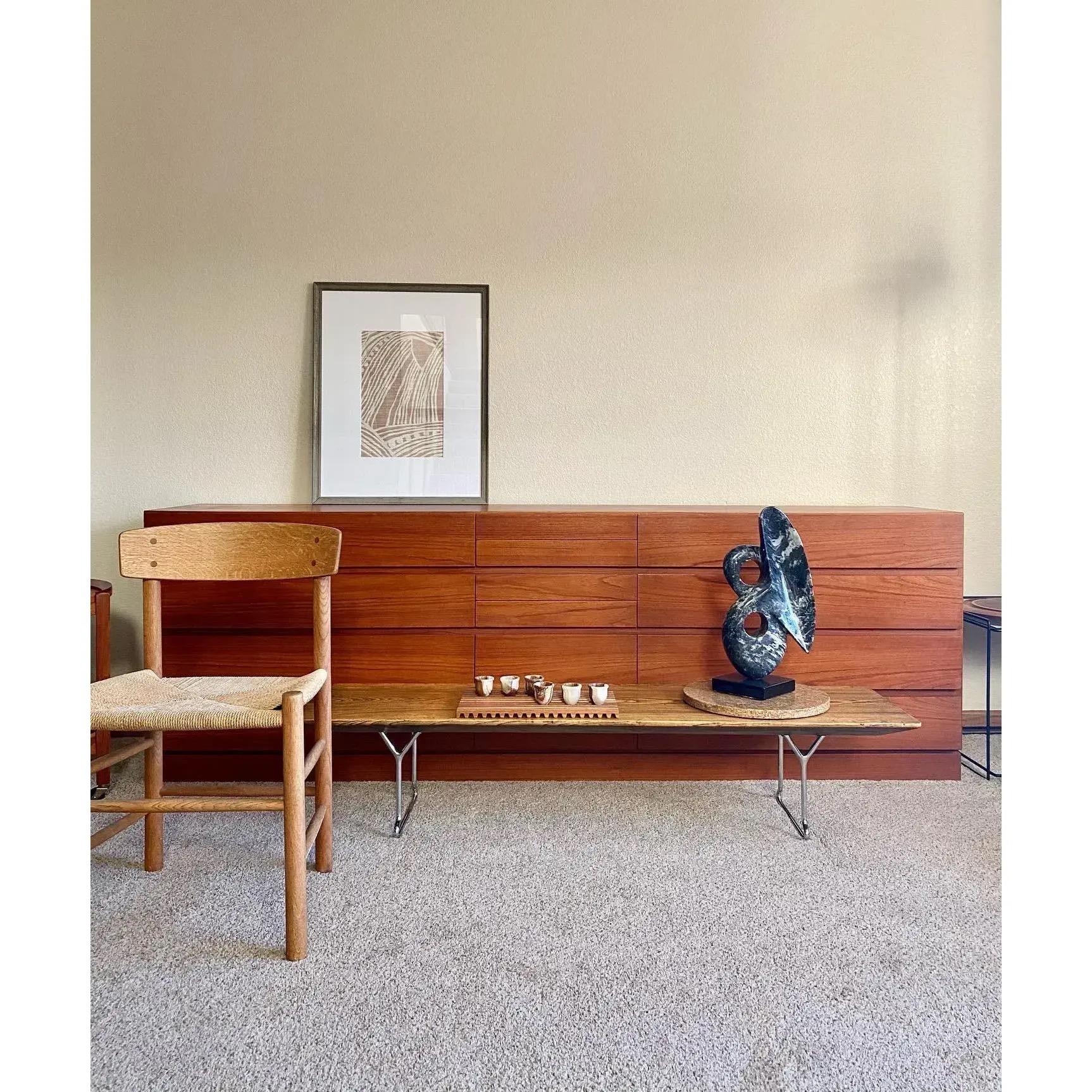 Banco moderno de mediados de siglo estilo Harry Bertoia en venta 5