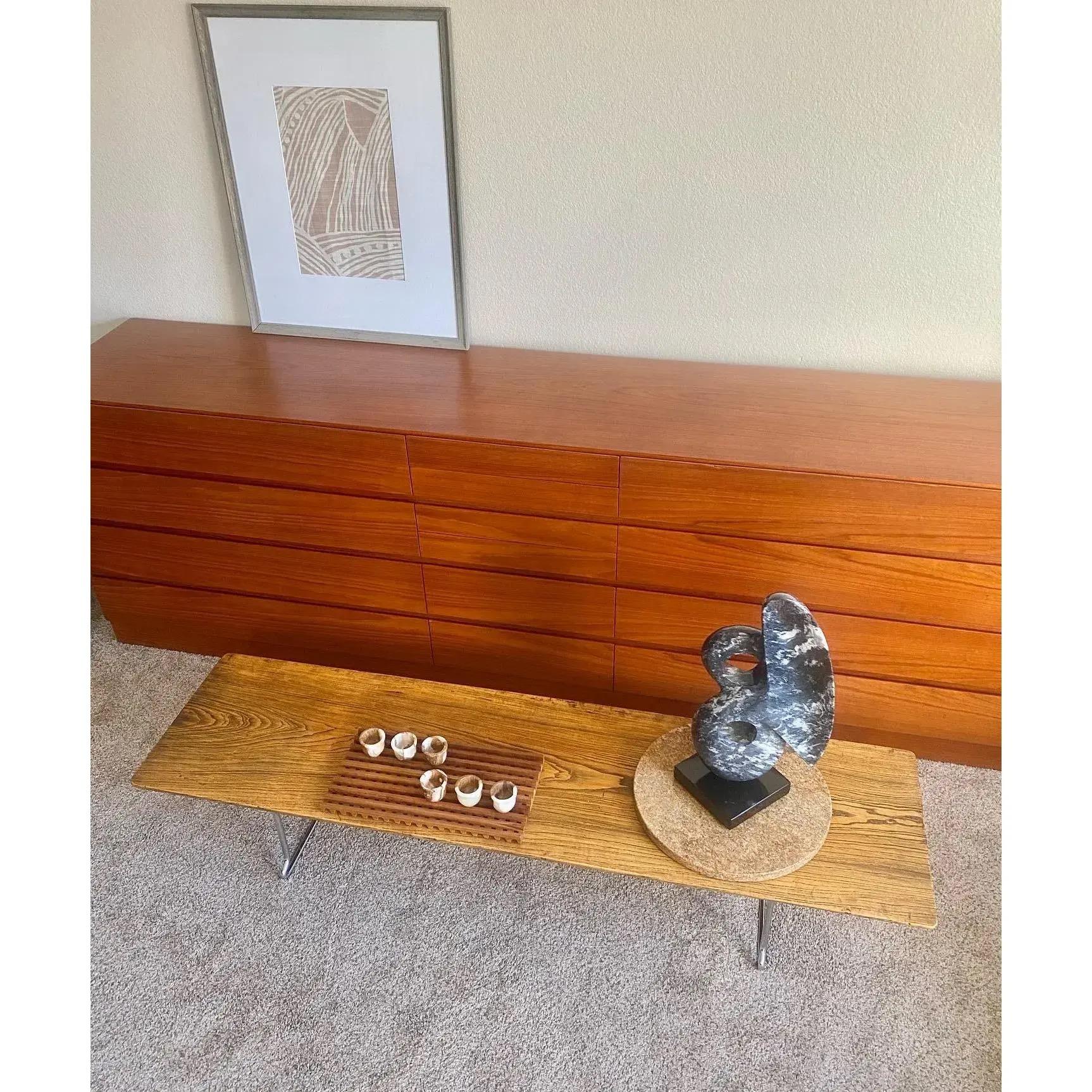 Banco moderno de mediados de siglo estilo Harry Bertoia en venta 8