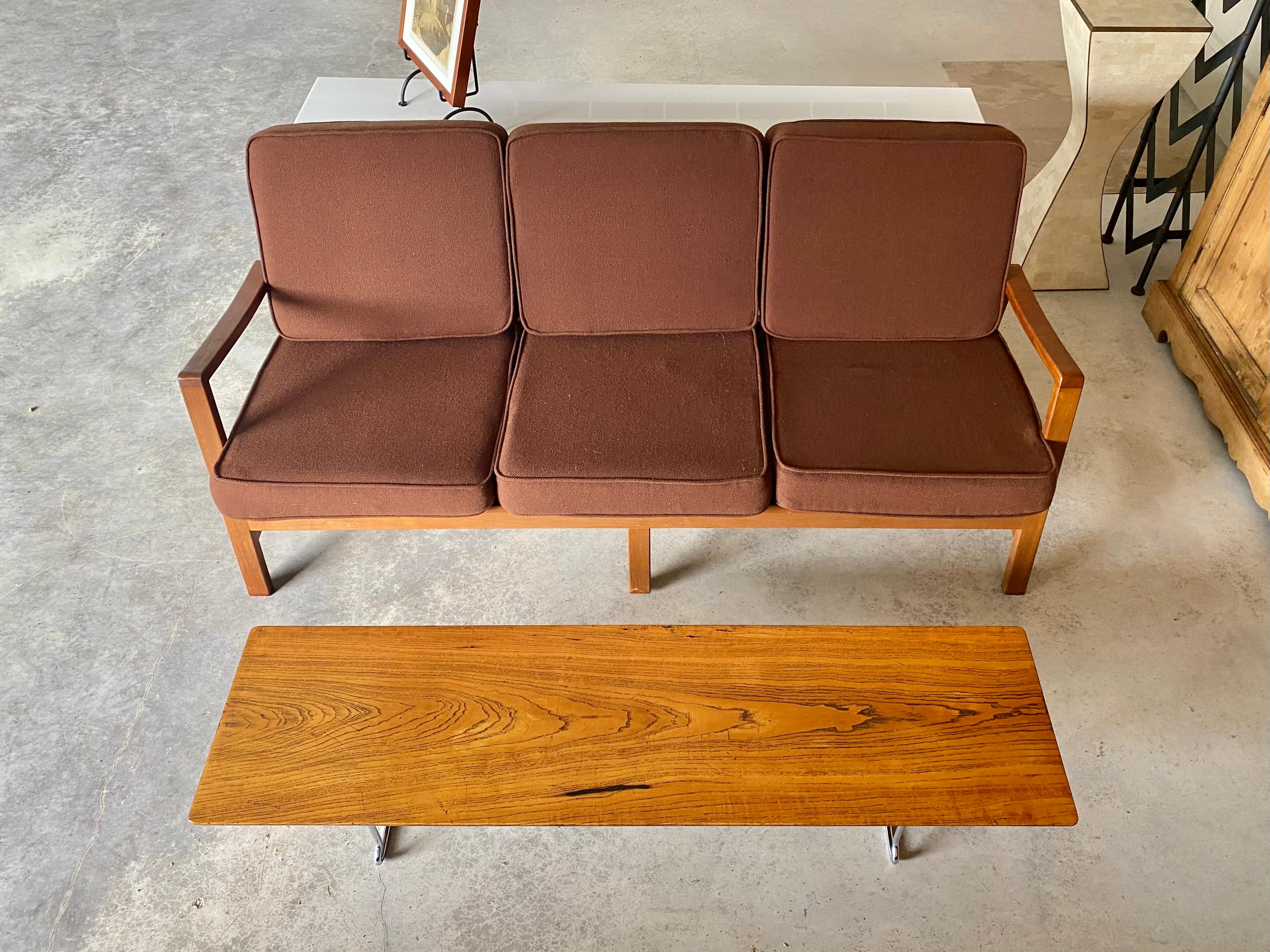 Banco moderno de mediados de siglo estilo Harry Bertoia en Bueno estado para la venta en Round Top, TX