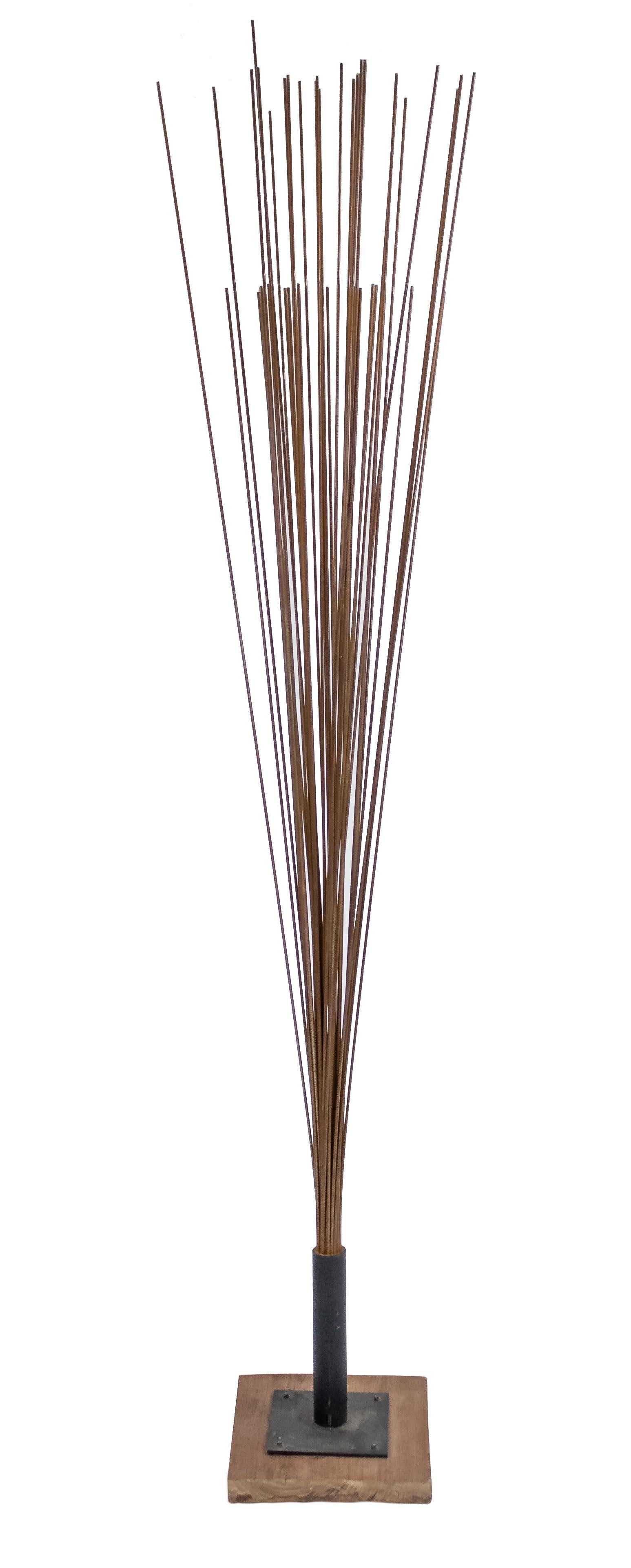 Acciaio Scultura di ventaglio monumentale in acciaio in stile Harry Bertoia in vendita