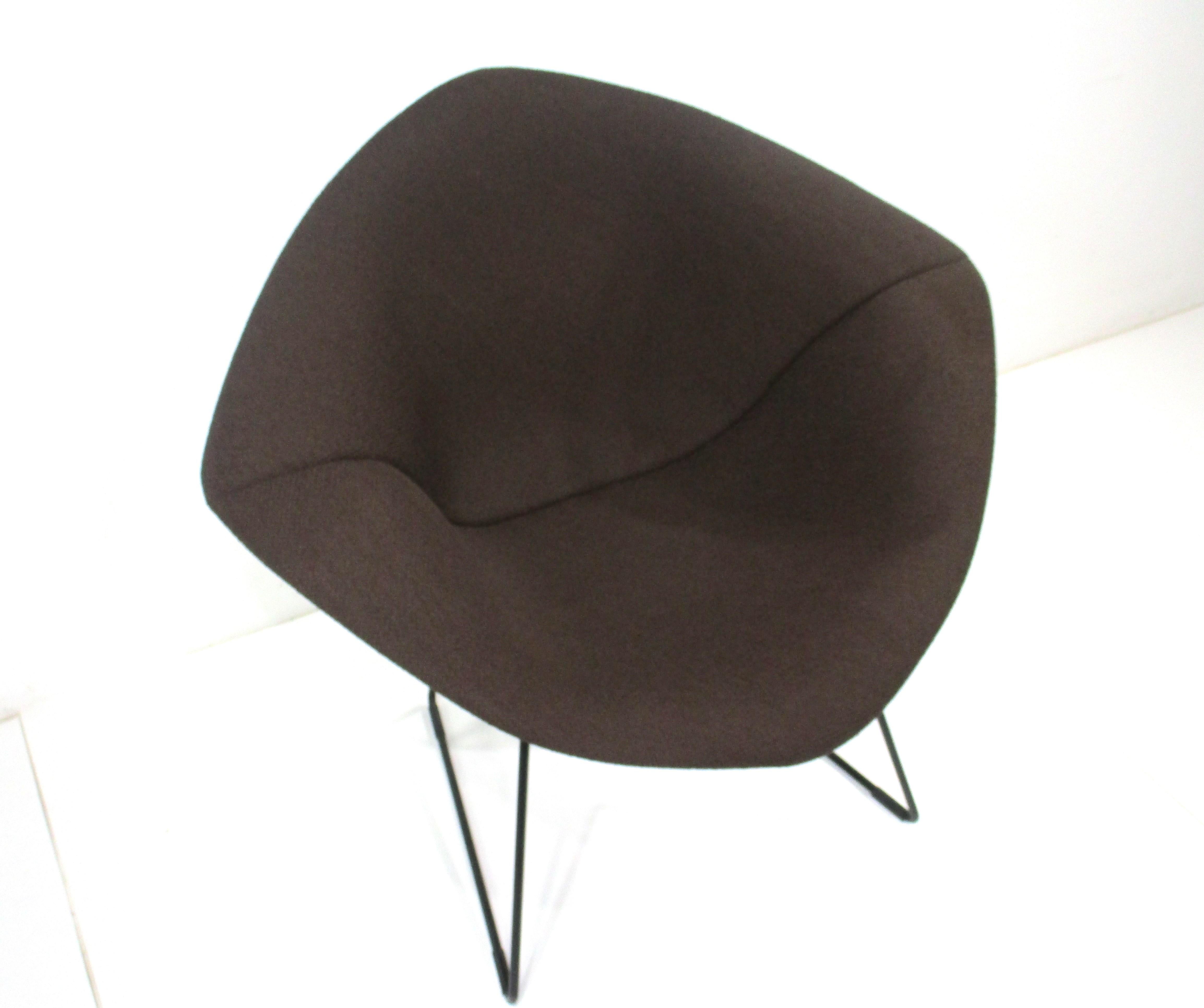 Steel Harry Bertoia Upholstered Small Diamond Lounge Chair for Knoll ( A ) For Sale
