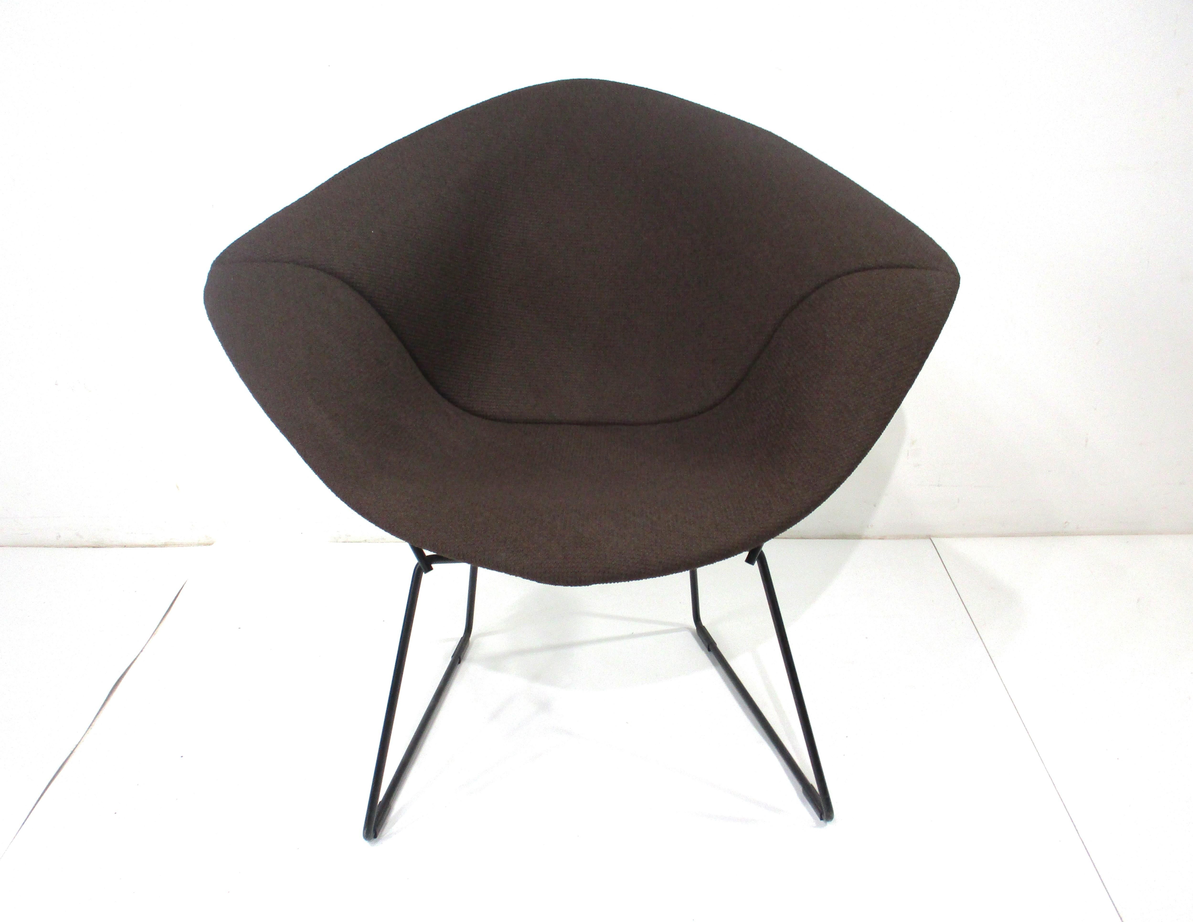 Harry Bertoia Upholstered Small Diamond Lounge Chair for Knoll ( B ) For Sale 4