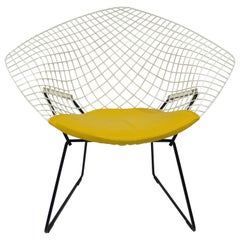 Harry Bertoia White Wire Diamond Lounge Chair for Knoll (A)