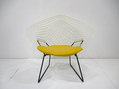 Harry Bertoia White Wire Diamond Lounge Chair for Knoll (B)