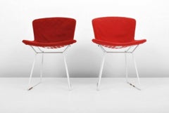 Harry Bertoia Drahtstühle für Knoll International, frühe Produktion Satz von sechs