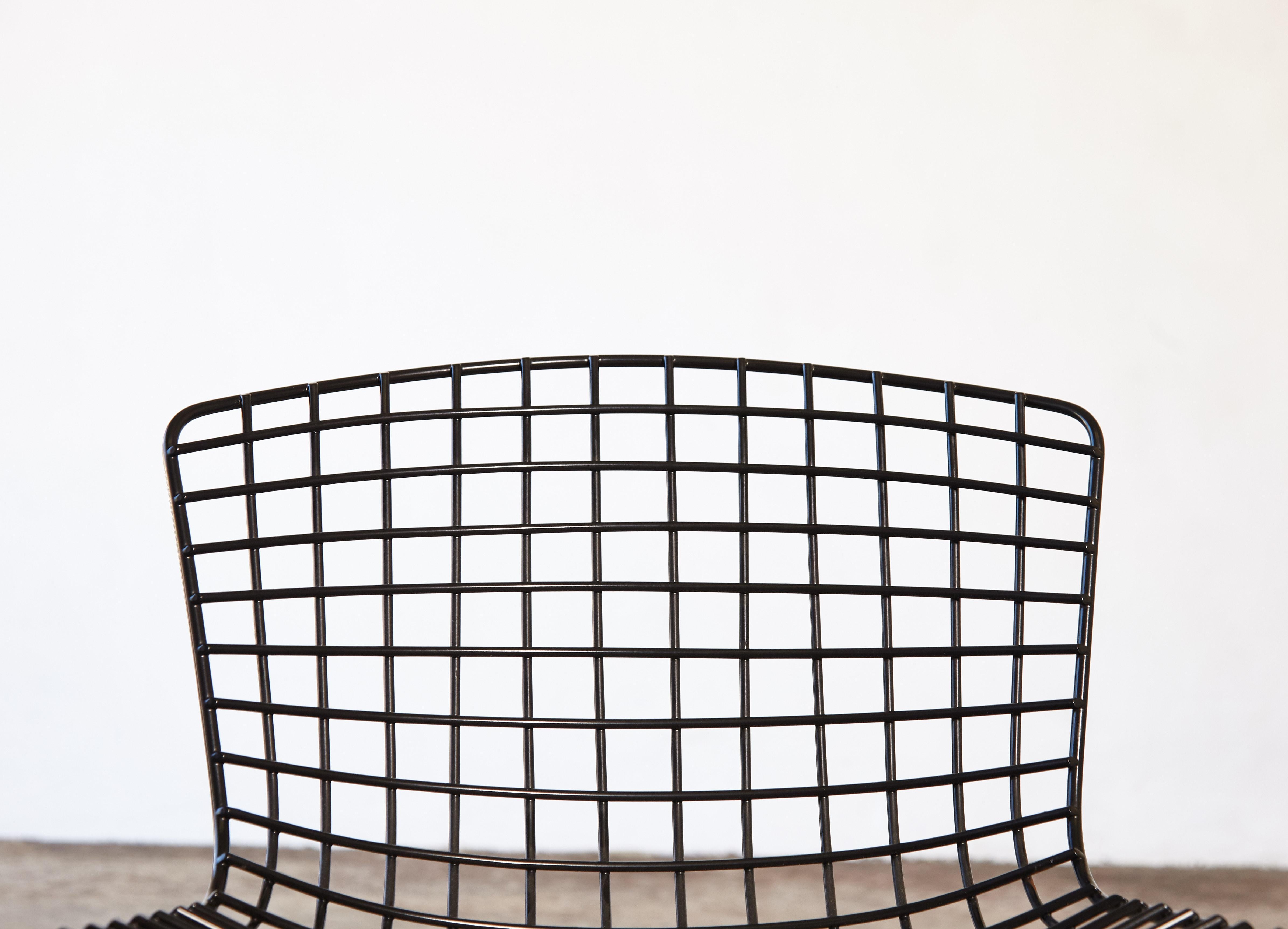 Harry Bertoia Drahtstühle mit original grünen Sitzbezügen, Knoll, USA im Angebot 3