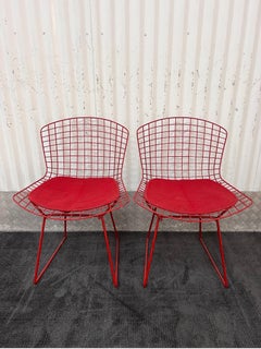 Harry Bertoia Draht-Beistell- oder Esszimmerstühle für Knoll, ein Paar