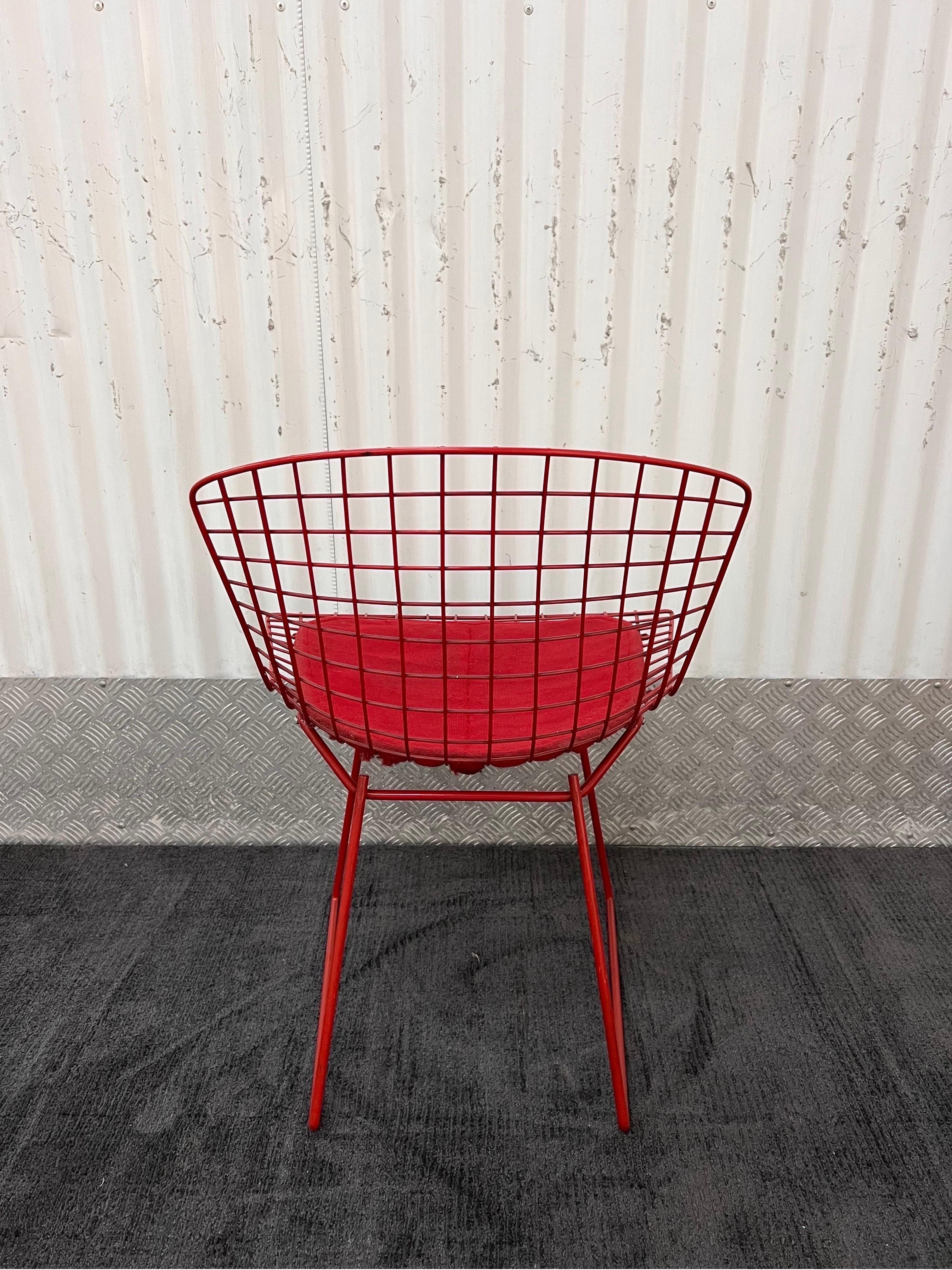 bertoia wire side chair