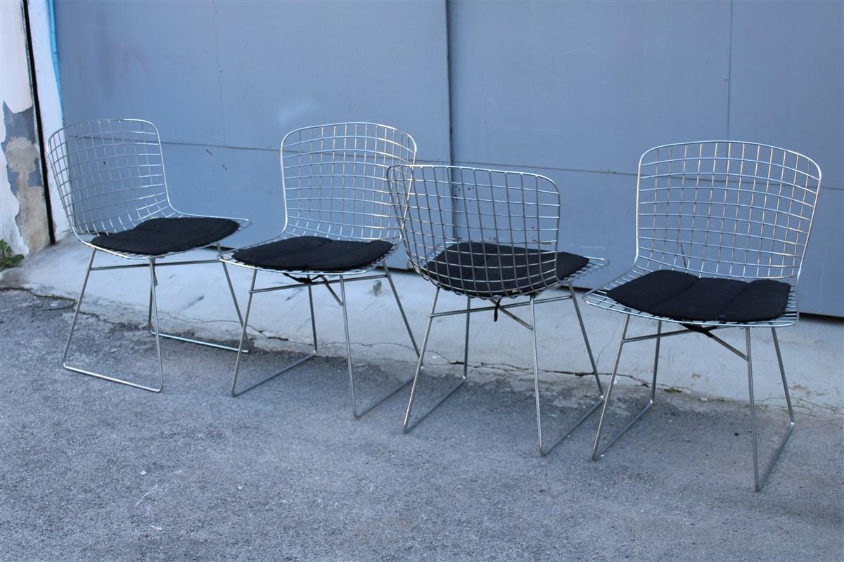 Metal Harry Bertoria Chairs metal Knoll 1970 production Model 420  For Sale