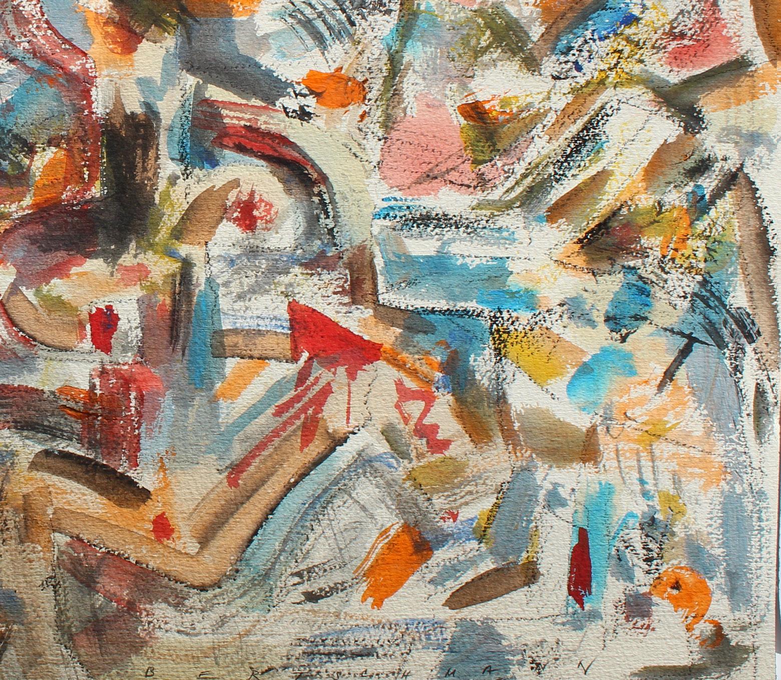  Abstract Expressionist Composition, 1990 - Painting by Harry Bertschmann