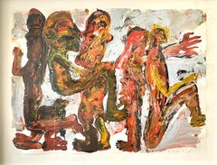 Large Harry Bertschmann Swiss American Abstract Expressionist Outsider Painting