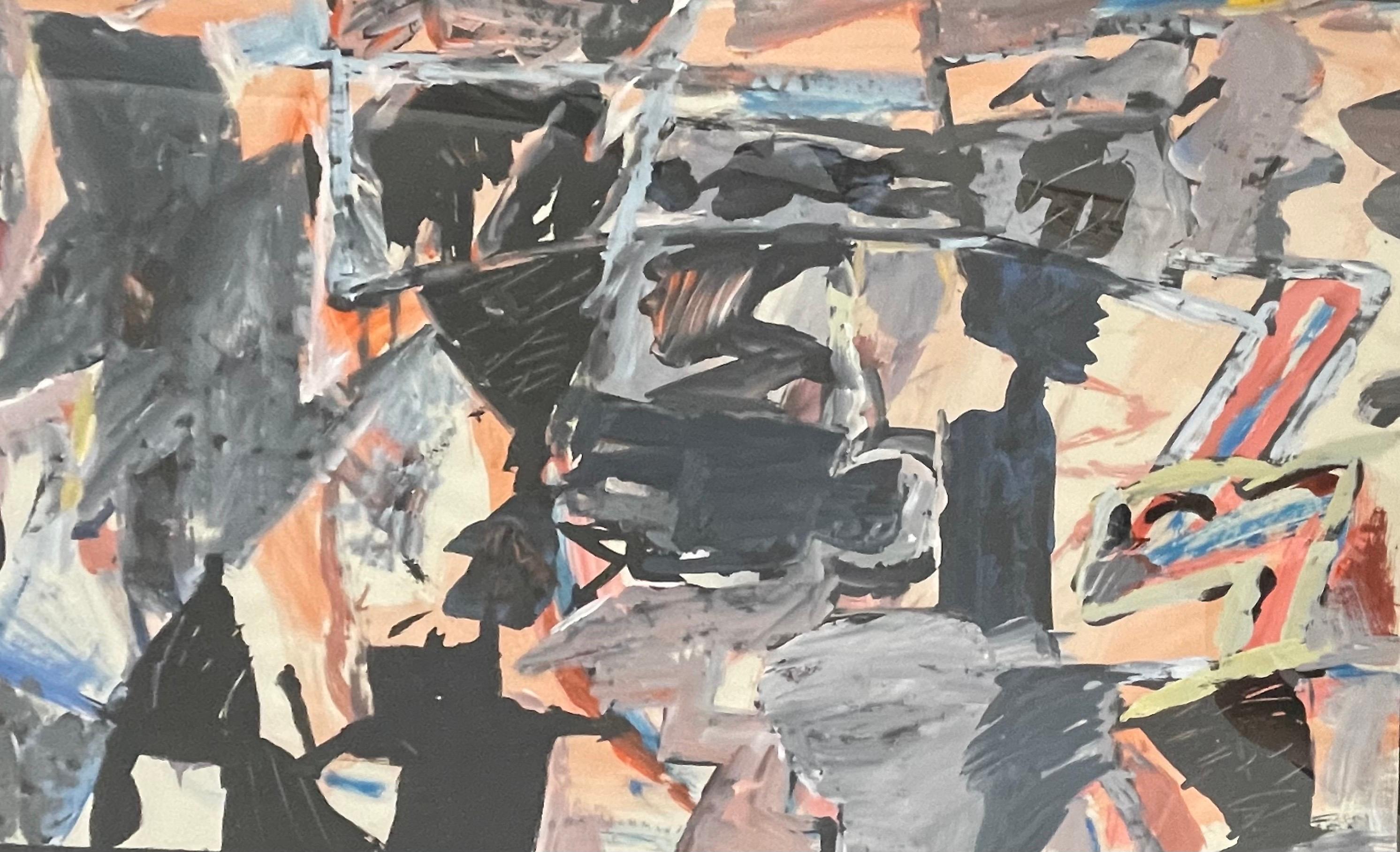Large Harry Bertschmann Swiss American Abstract Expressionist Outsider Painting For Sale 3