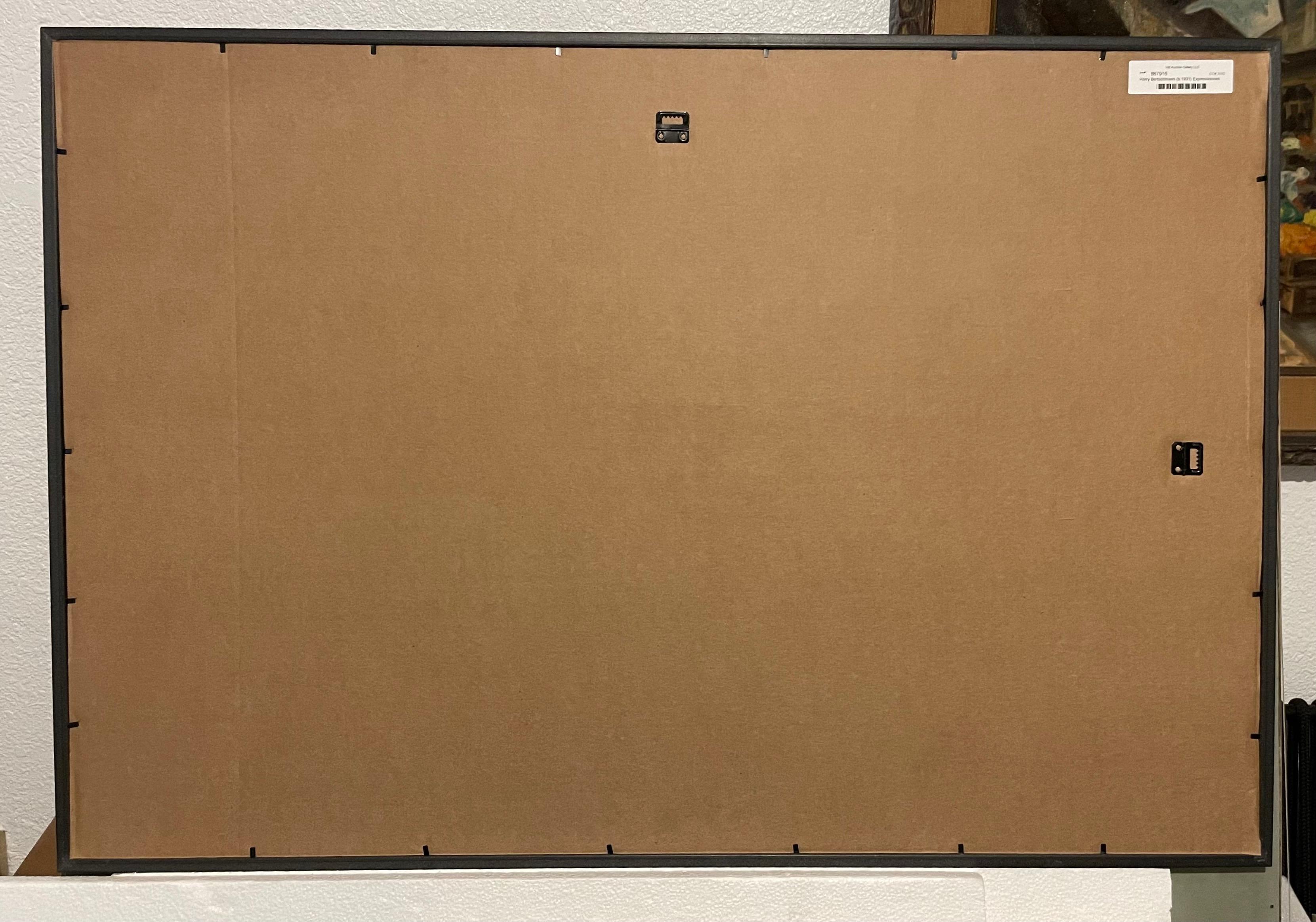 Large Harry Bertschmann Swiss American Abstract Expressionist Outsider Painting For Sale 5