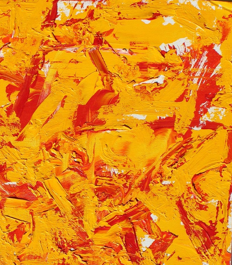 Red and Yellow  - Orange Abstract Painting by Harry Bertschmann
