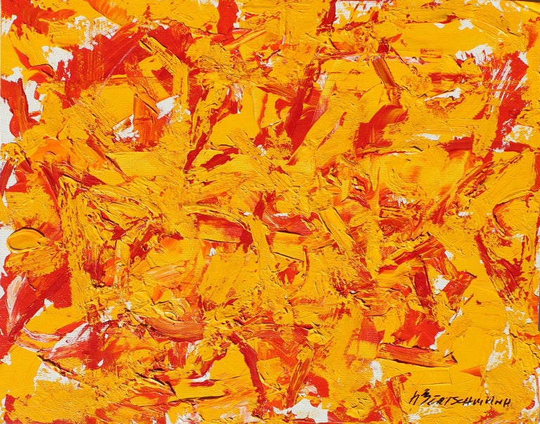 Harry Bertschmann Abstract Painting - Red and Yellow 