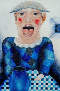 Vibrant Harlequin Portrait by Harry Bilson