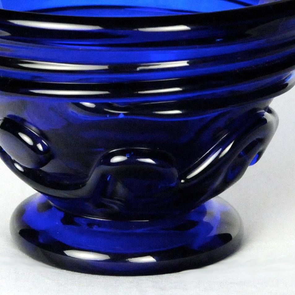 Cobalt Glass Vase with 