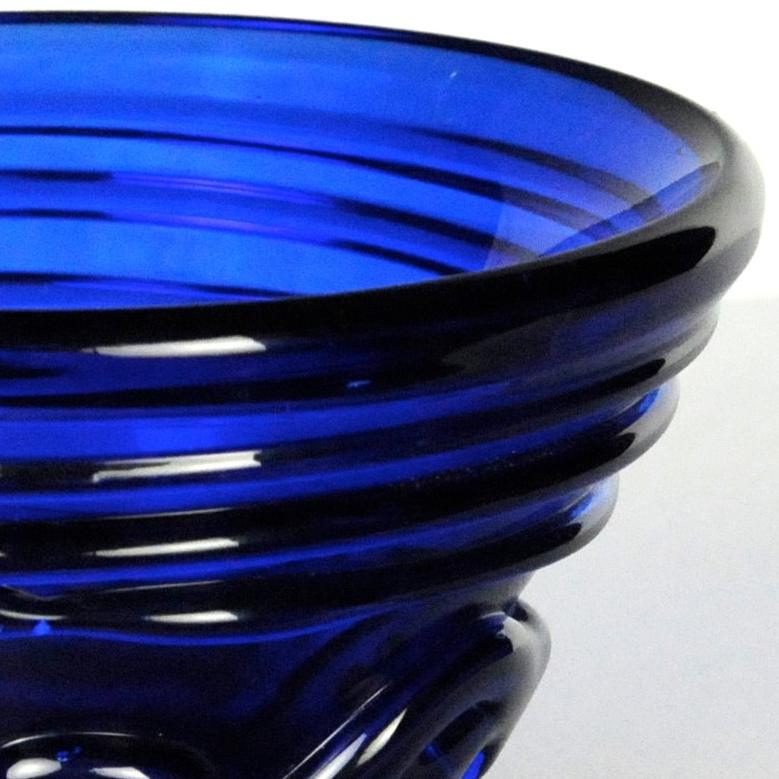 Vaso cobalto con motivo 