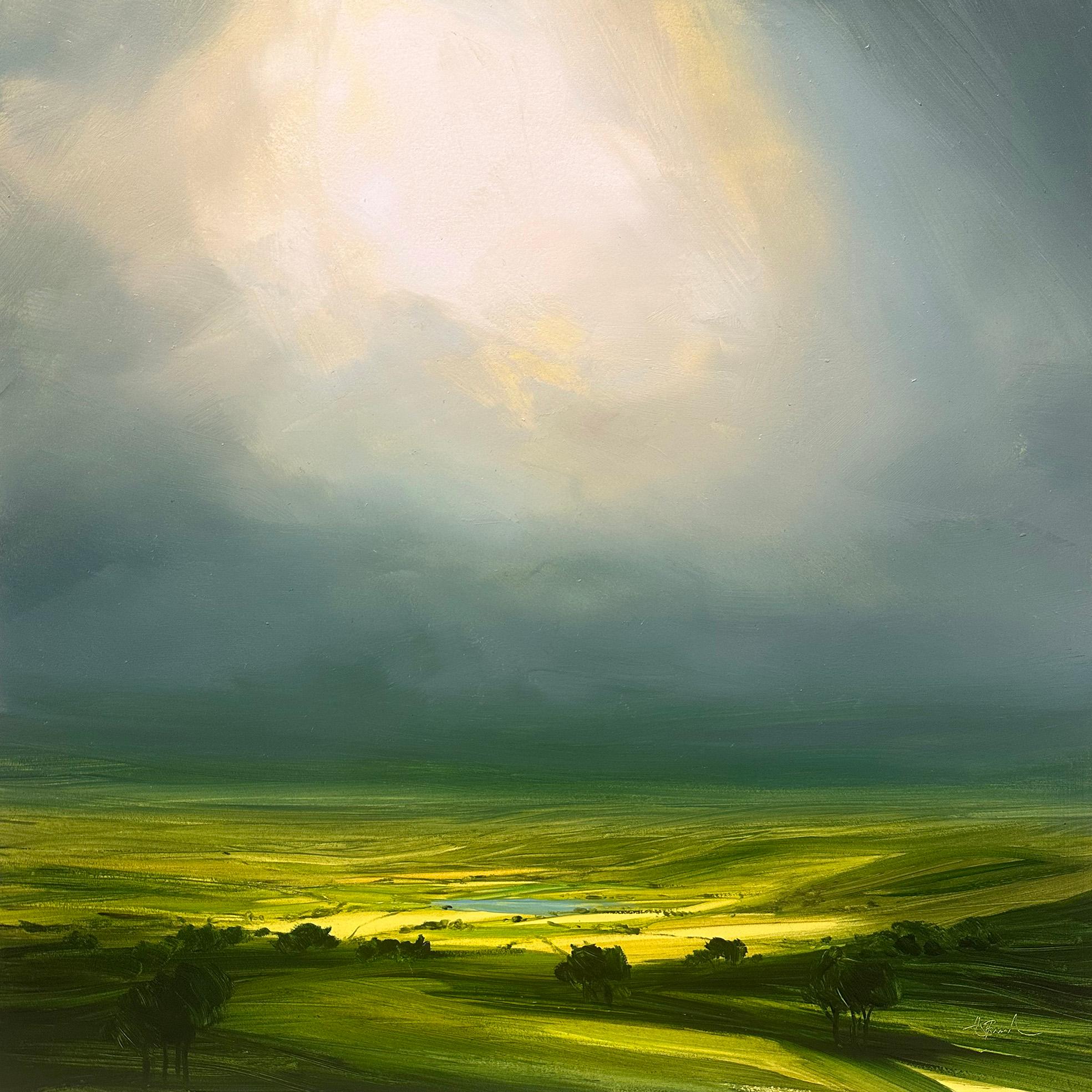 Harry Brioche Return to Blue landscape oil painting realism