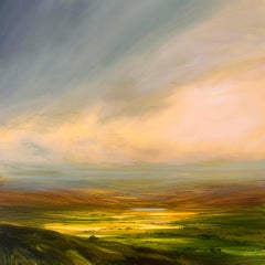 Evening Steals - original impressionism landscape painting - contemporary art