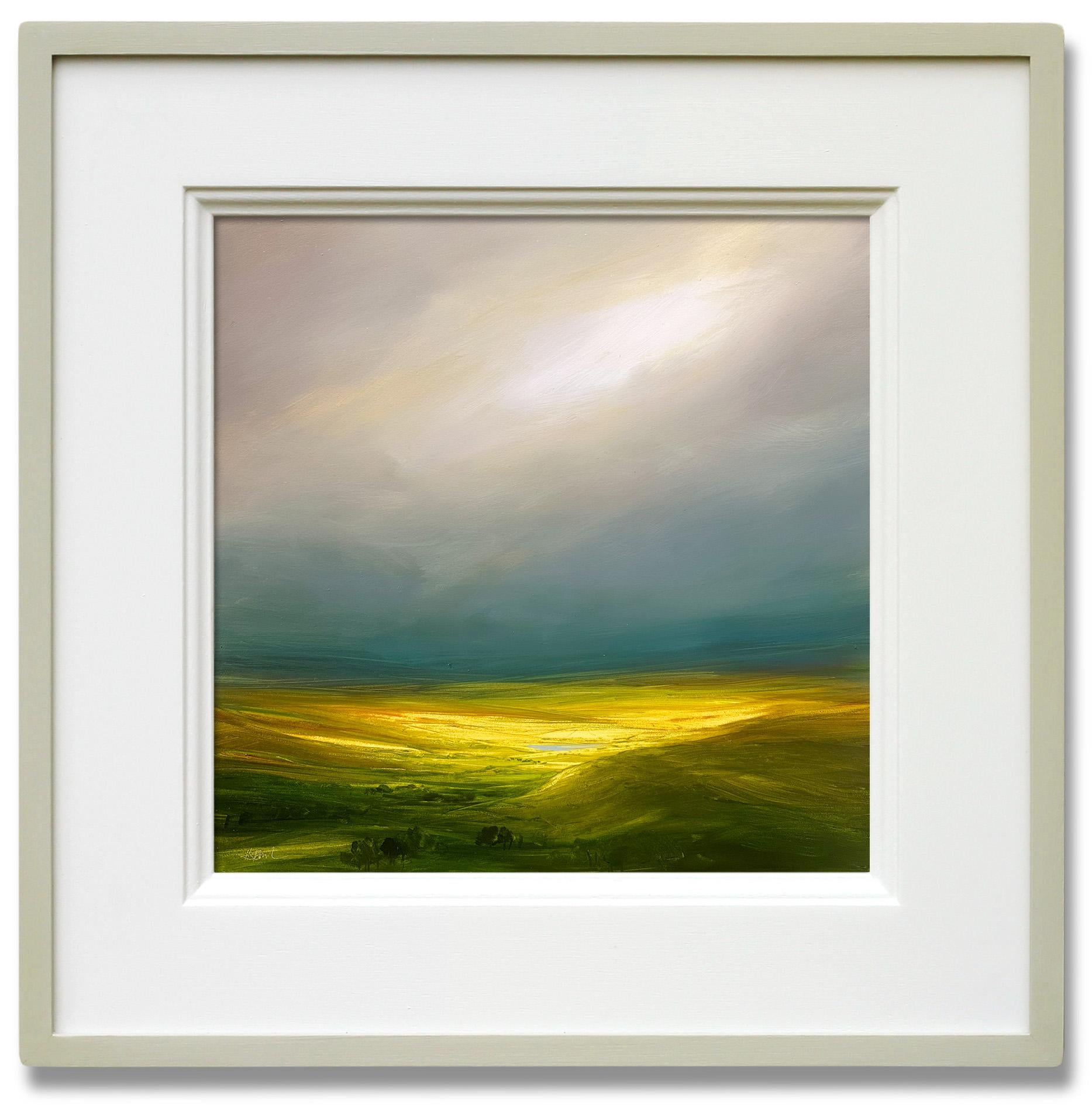 Harry Brioche Landscape Painting - Gleaming Light-original impressionist landscape oil painting - contemporary art