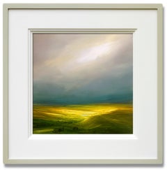 Gleaming Light-originale impressionistische Landschaft Ölgemälde - zeitgenössische Kunst