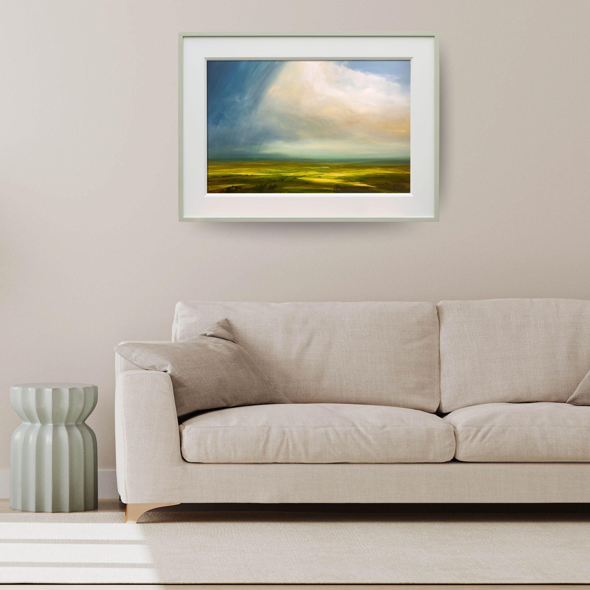 Last of the Showers-original impressionism landscape painting-contemporary art For Sale 2