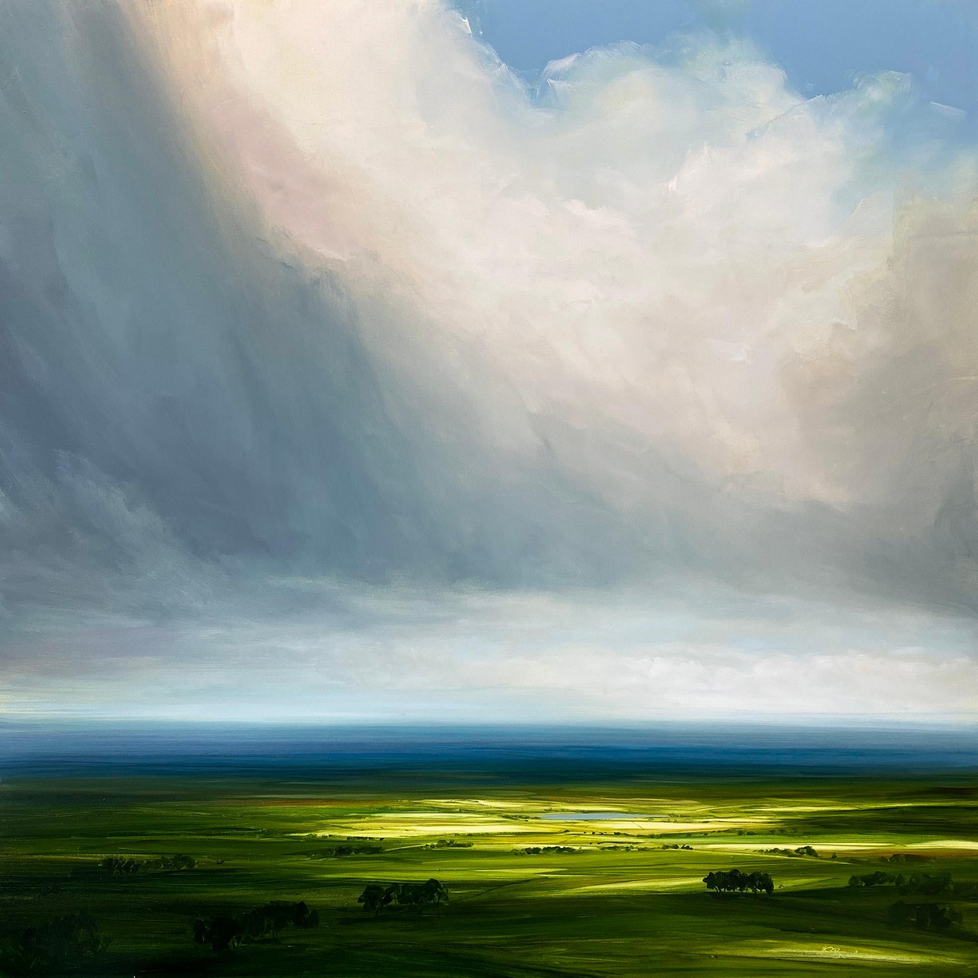 Verweilender Frühling 1-originale impressionistische Landschaftsmalerei- Contemporary ART – Painting von Harry Brioche