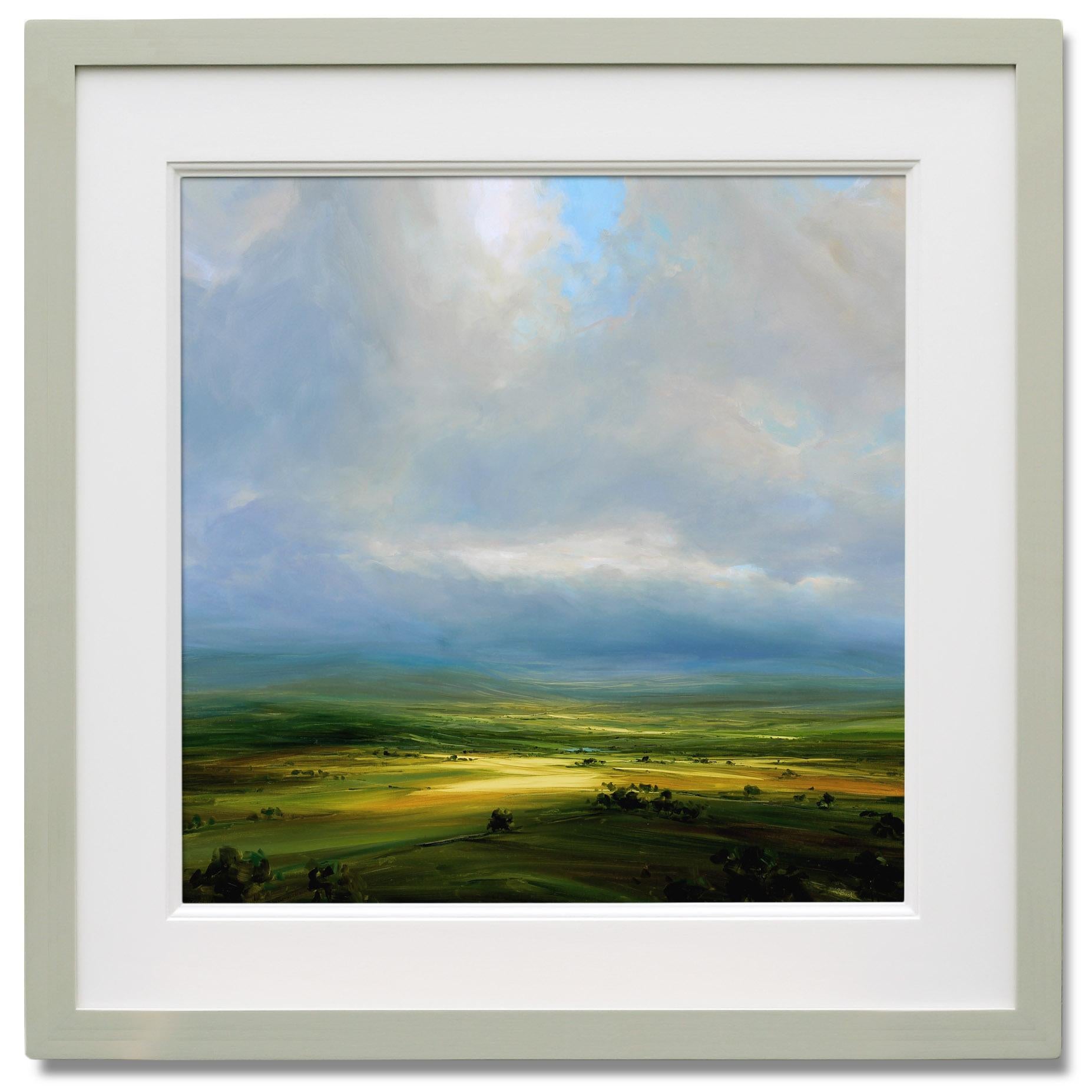 Lost Horizon - original landscape sky painting contemporary art 21st Century  - Painting by Harry Brioche