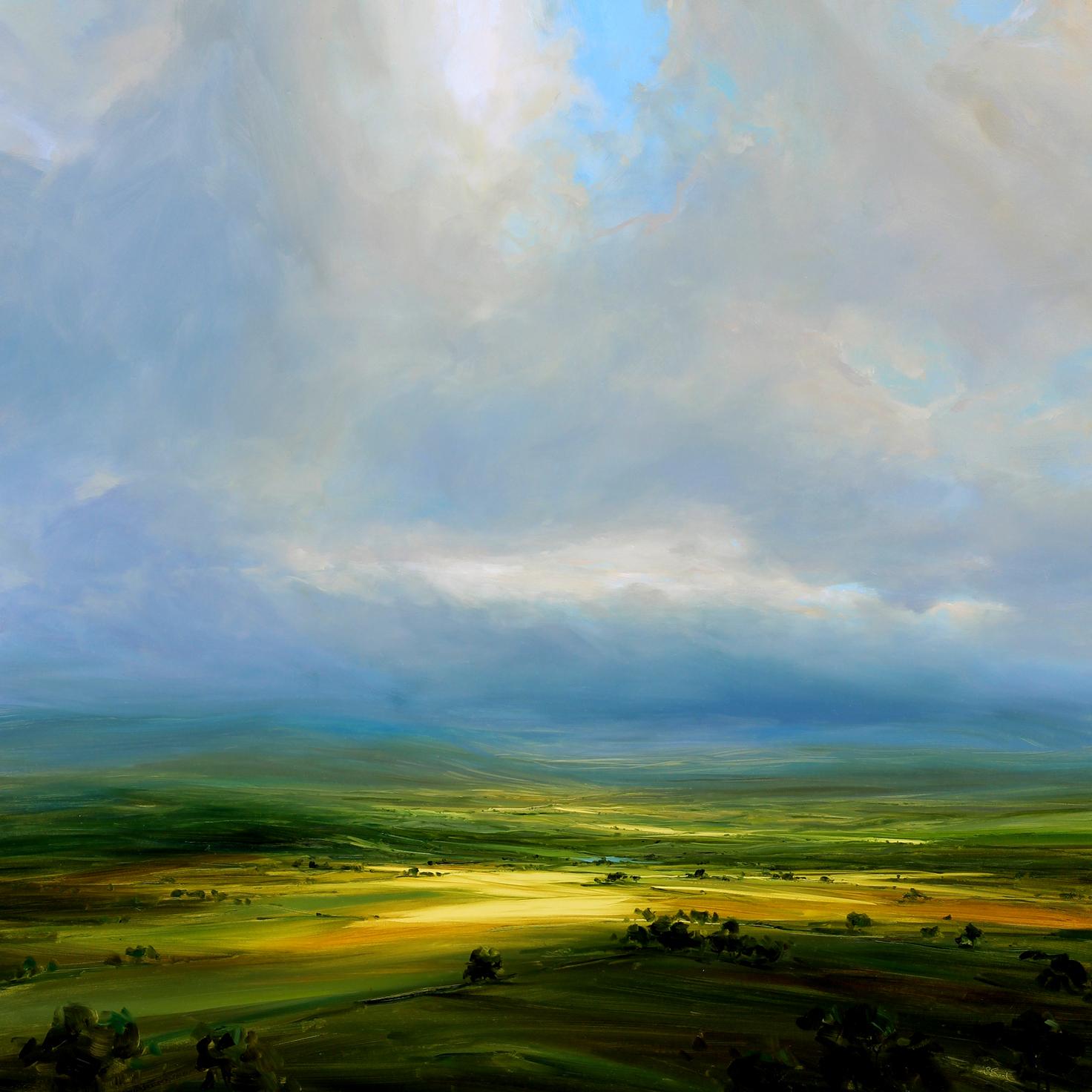 Harry Brioche Landscape Painting - Lost Horizon - original landscape sky painting contemporary art 21st Century 