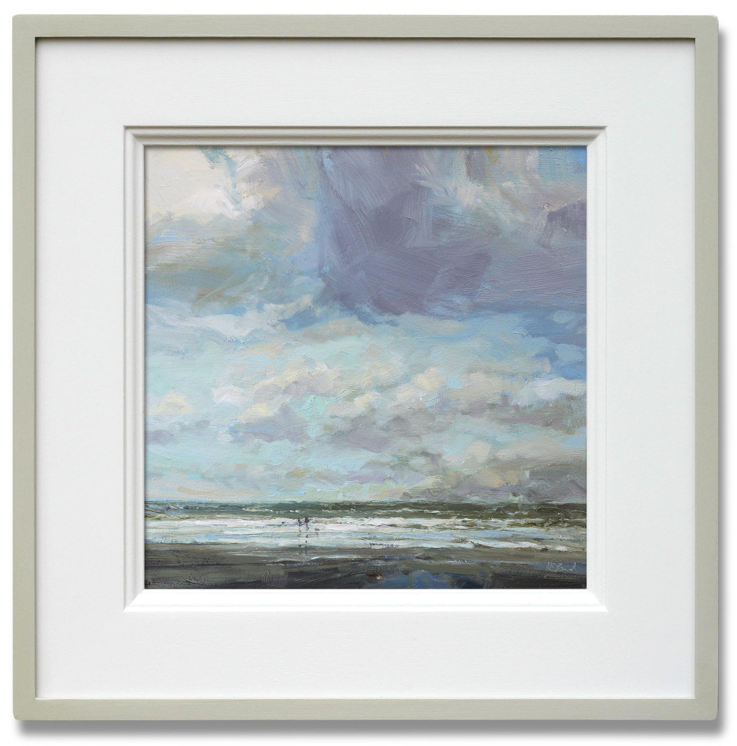 Harry Brioche Landscape Painting - Morning Breeze - original seascape ocean natural tones oil painting contemporary