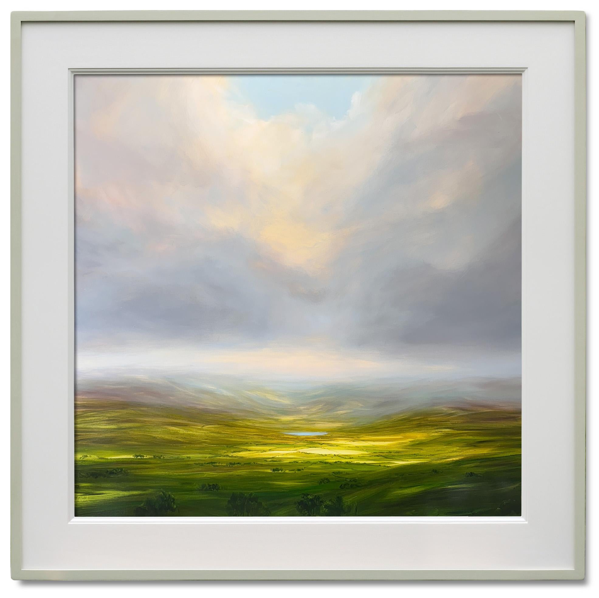 Harry Brioche Landscape Painting – Versprechen eines helleren Tages-originale impressionistische Landschaftsmalerei-zeitgenössisch