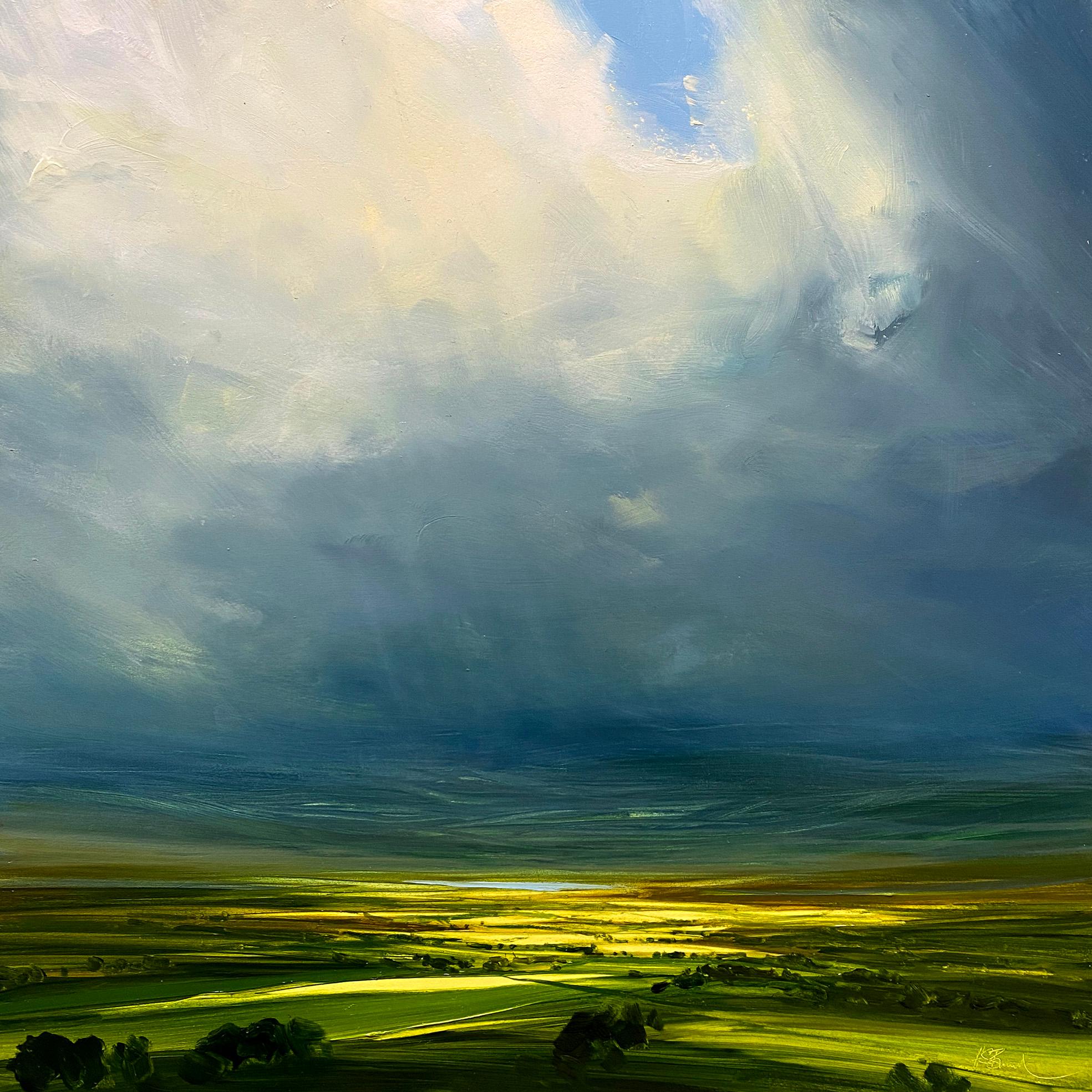 Harry Brioche Return to Blue landscape oil painting realism