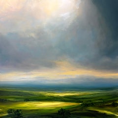 Rolling Hills - landscape oil painting realism modern impressionist artwork