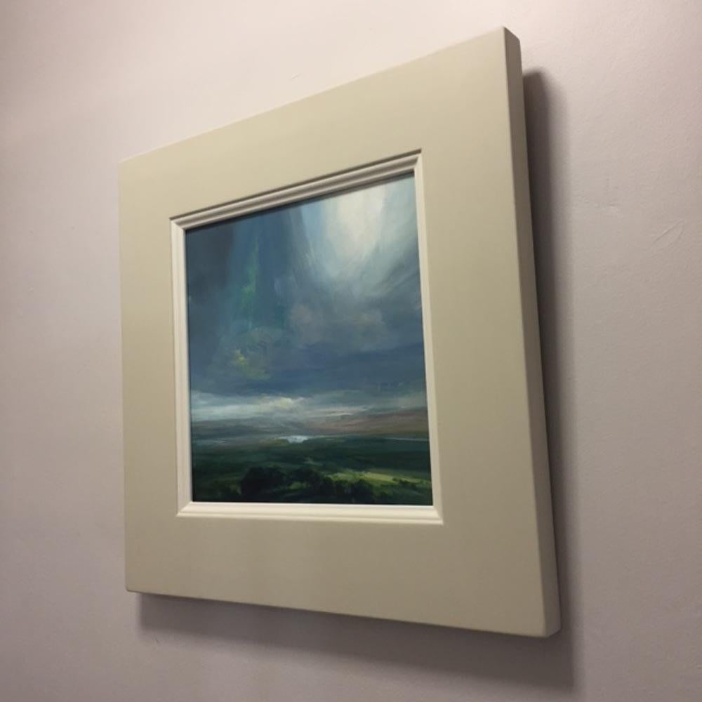 Acque illuminate dal sole, dipinto originale di un paesaggio britannico contemporaneo - Painting Contemporaneo di Harry Brioche